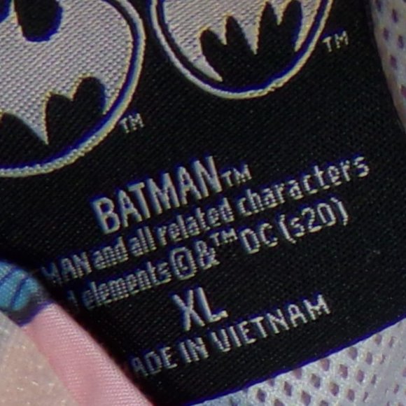 Batman Mesh Lined Swim Trunks Men's XL Pink Hawaiian Floral Surf Elastic Pre-own - Picture 15 of 16